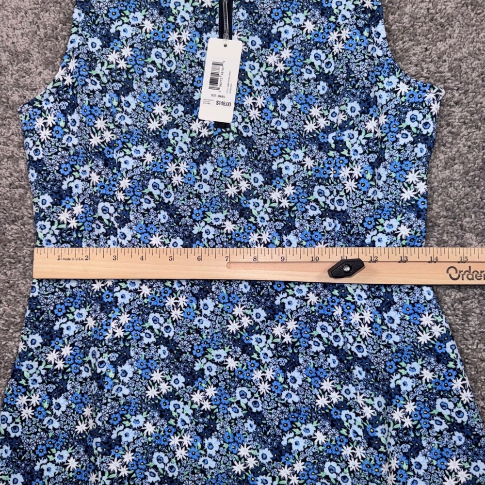johnnie-O Ginny Dress Womens Floral Stretch Navy Blue Small NEW - Picture 11 of 12